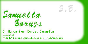 samuella boruzs business card